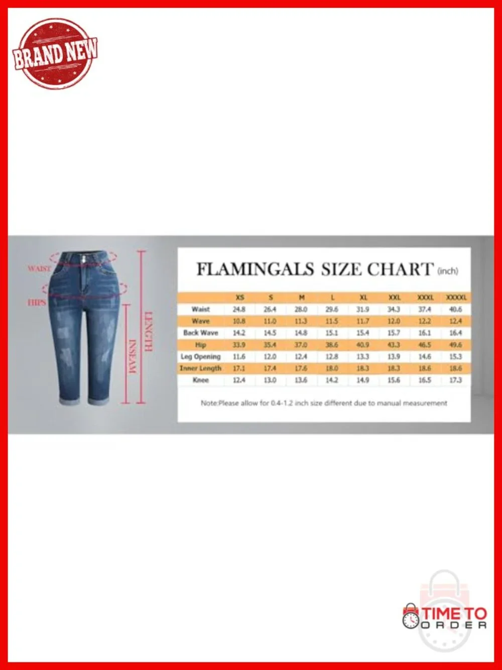 High Waist Capris Jeans Skinny Fit Casual Summer Butt Lifting Stretchy Denim